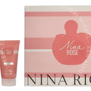 Nina Ricci Nina Rose Les Belles De Nina Giftset 125ml Edt Spray 50ml/Body Lotion 75ml fles en verpakking