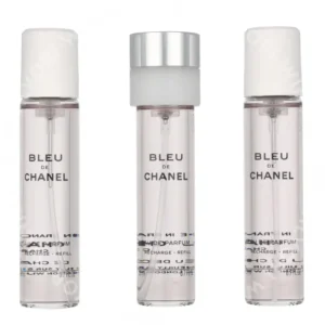 Chanel Bleu De Chanel Pour Homme Giftset 60ml 3x Edp Spray 20ml Refill - Travel Sprays fles