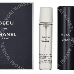 Chanel Bleu De Chanel Pour Homme Giftset 60ml Edt Spray 20ml/2x Edt Spray Refill 20ml - Travel Sprays fles en verpakking