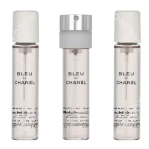 Chanel Bleu De Chanel Pour Homme Giftset 60ml 3x Edt Spray Refill 20ml - Twist and Spray - Travel Sprays fles