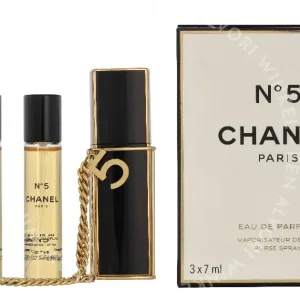 Chanel No 5 Edp Refillable Purse Spray 21ml 3x7ml + 2 Refills fles en verpakking