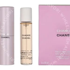Chanel Chance Twist And Spray 60ml edt spray20 + 2x edt spray refill20 fles en verpakking