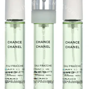 Chanel Chance Eau Fraiche Giftset 60ml 3x Edt Spray Refill 20Ml - Twist and Spray fles