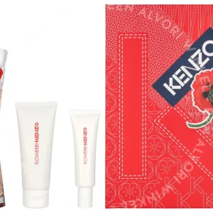 Kenzo Flower By Kenzo Giftset 145ml Edp Spray 50ml/Body Cream 75ml/Hand Cream 20ml fles en verpakking