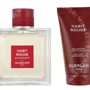 Guerlain Habit Rouge Giftset 175ml Edt Spray 100ml/Shower Gel 75ml fles