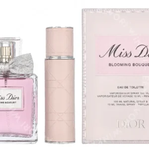 Dior Miss Dior Blooming Bouquet Giftset 110ml Edt Spray 100ml/ Edt Spray 10ml fles en verpakking