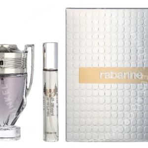 Paco Rabanne Invictus Giftset 120ml Edt Spray 100ml/Edt Spray 20ml fles en verpakking