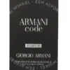 Armani Code Homme Parfum Edp Spray Refillable 30ml  verpakking