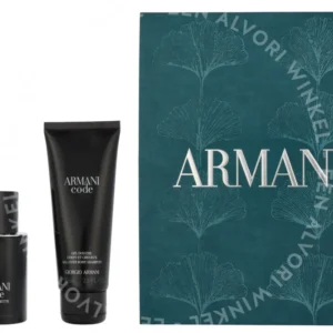 Armani Code Pour Homme Giftset 125ml Edt Spray 50ml/Shower Gel 75ml fles en verpakking