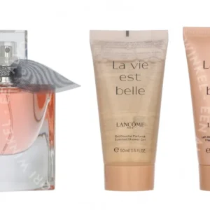 Lancome La Vie Est Belle Giftset 130ml Edp Spray 30ml/Shower Gel 50ml/Body Lotion 50ml fles