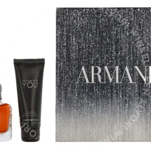 Armani Stronger With You Men Intense Giftset 125ml Edp Spray 50ml/Shower Gel 75ml fles en verpakking