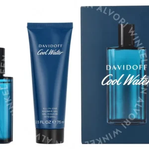 Davidoff Cool Water Man Giftset 115ml Edt Spray 40ml/Shower Gel 75ml fles en verpakking