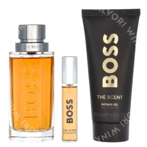 Hugo Boss The Scent Him Set 210ml Edt Spray 100ml/Shower Gel 100ml/Edt Spray 10ml fles