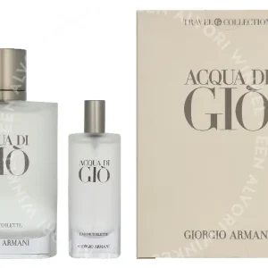 Armani Acqua Di Gio Pour Homme Giftset 115ml Edt Spray 100ml/Edt Refill 15ml fles en verpakking
