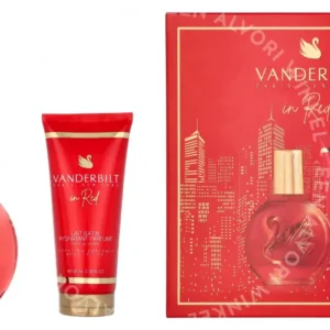Gloria Vanderbilt In Red Giftset 200ml Edp Spray 100ml/Body Lotion 100ml fles en verpakking