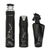 Lattafa Maahir Black Edition Giftset 600ml Edp Spray 100ml/Deo Spray 200ml/Air Freshener 300ml fles