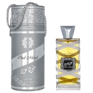 Lattafa Oud Mood Reminiscence Edp Spray 100ml  fles en verpakking