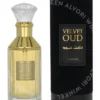 Lattafa Velvet Oud Edp Spray 100ml  fles en verpakking