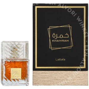 Lattafa Khamrah Edp Spray 100ml  fles en verpakking