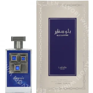 Lattafa Pride Blue Sapphire Edp Spray 100ml  fles en verpakking