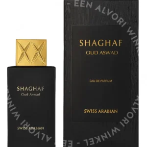 Swiss Arabian Shaghaf Oud Aswad Edp Spray 75ml  fles en verpakking