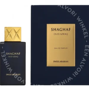Swiss Arabian Shaghaf Oud Azraq Edp Spray 75ml  fles en verpakking