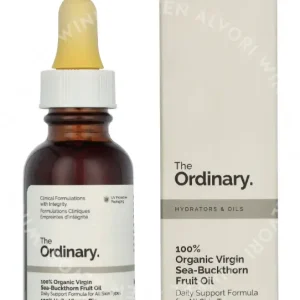 The Ordinary 100% Organic Virgin Sea-Buckthorn Fruit Oil 30ml For All Skin Types fles en verpakking