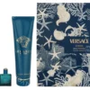 Versace Eros Pour Homme Giftset 255ml Edt Spray 100ml/Bath & Shower Gel 150ml/Edt 5ml fles en verpakking