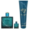 Versace Eros Pour Homme Giftset 255ml Edt Spray 100ml/Bath & Shower Gel 150ml/Edt 5ml fles