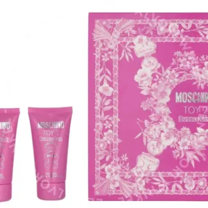 Moschino Toy 2 Bubble Gum Giftset 150ml Edt Spray 50ml/Scented Shower Gel 50ml/Scented Body Milk 50ml fles en verpakking