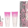 Versace Bright Crystal Giftset 290ml Edt Spray 90ml/Body Lotion 100ml/Shower Gel 100ml/Pouch fles en verpakking