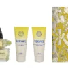 Versace Yellow Diamond Giftset 290ml Edt Spray 90ml/Bath & Shower Gel 100ml/Body Lotion 100ml/Make-Up Case fles en verpakking