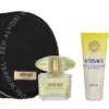 Versace Yellow Diamond Giftset 290ml Edt Spray 90ml/Bath & Shower Gel 100ml/Body Lotion 100ml/Make-Up Case fles