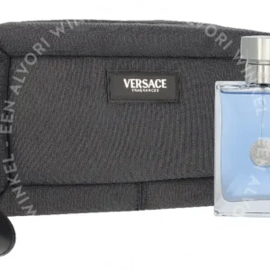 Versace Pour Homme Giftset 110ml Edt Spray 100ml/Edt Spray 10ml/Black Trousse fles