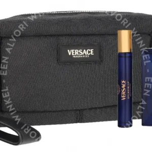 Versace Dylan Blue Pour Homme Giftset 110ml Edt Spray 100ml/Edt Spray 10ml/Black Trousse fles