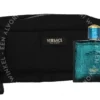 Versace Eros Pour Homme Giftset 110ml Edt Spray 100ml/ Edt Spray 10ml/ Black Trousse Bag fles