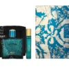 Versace Eros Pour Homme Giftset 110ml Edp Spray 100ml/ Edp Spray 10ml/ Black Trousse Bag fles en verpakking