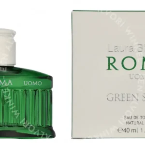 Laura Biagiotti Roma Uomo Green Swing Edt Spray 40ml fles en verpakking