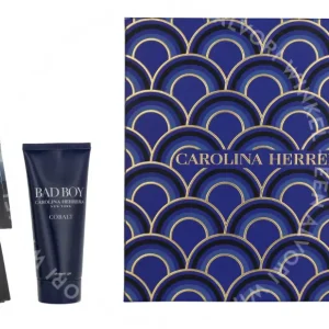 Carolina Herrera Bad Boy Cobalt Giftset 200ml Edp Electrique Spray 100ml/Shower Gel 100ml fles en verpakking