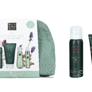 Rituals Jing Set 190ml Body Cream 70ml/Dry Oil 50ml/Body Mist 20ml/Foaming Shower Gel 50ml fles en verpakking
