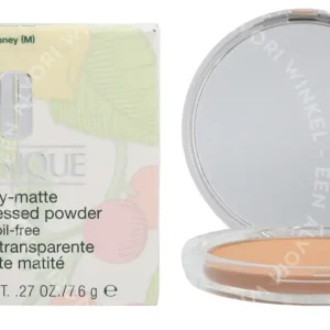 Clinique Stay-Matte Sheer Pressed Powder 7.6g #04 Stay Honey (M) fles en verpakking