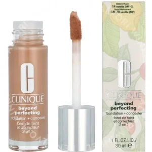 Clinique Beyond Perfecting Foundation + Concealer 30ml CN70 Vanilla fles en verpakking