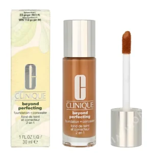 Clinique Beyond Perfecting Foundation + Concealer 30ml #23 Ginger fles en verpakking