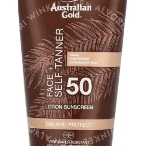 Australian Gold Face+ Self Tanner Sunscreen Lotion SPF50 88ml  fles