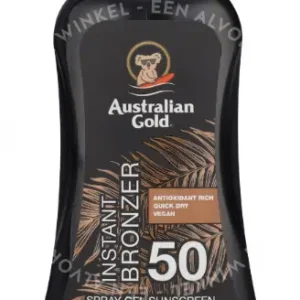 Australian Gold Instant Bronzer Spray Gel Sunscreen SPF50 237ml  fles
