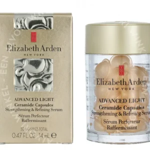 E.Arden Advanced Light Ceramide Capsules 30stuk 30 Pcs Strenghtening & Refining Serum fles en verpakking