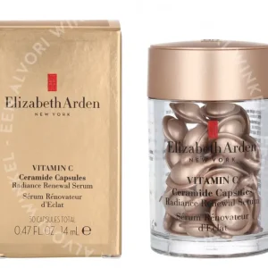 E.Arden Vitamin C Ceramide Capsules Face 14ml 30 Pcs-Radiance Renewal Serum fles en verpakking