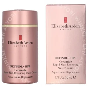 E.Arden Retinol+HPR Ceramide Rapid Skin Renewing Water Cream 50ml  fles en verpakking