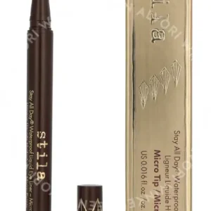 Stila Stay All Day Micro Tip Waterproof Liquid Eye Liner 0.5ml Dark Brown fles en verpakking