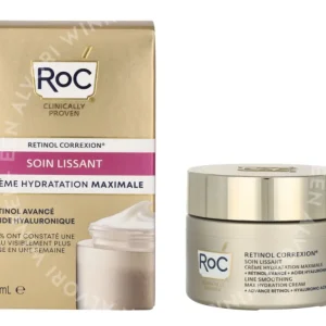 RoC Retinol Correxion Line Smoothing Max Hydration Cream 50ml  fles en verpakking
